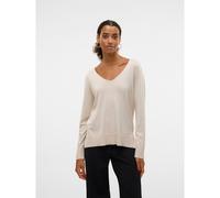 VERO MODA Vmsilje LS V-Neck Pullover GA NOOS, Moonbeam, M