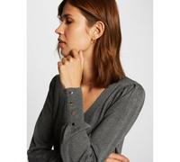 Fine Knit Jumper with V-Neck charcoal grey