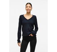 Vila Ril V Neck Sweater Blue M Woman