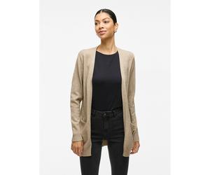 Fine Knit Open Cardigan Natural
