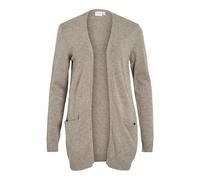 Fine Knit Open Cardigan taupe