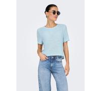 Fine Knit Short Jumper Light Blue