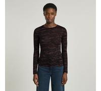 Fine Lace AOP Slim Top - Multi color - Women XXS