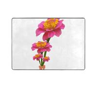 Fine Leaf Chrysanthemum Flannel Carpet 80x58 inches for Bedroom Bedside mat, Living Room Coffee Table Carpet, Study Room Decorative mat