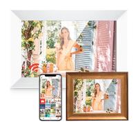 Fine Life Pro 10.1 Inch WiFi Digital Picture Frame, 1280 x 800 HD IPS Touchscreen Photo Frame, 32 GB Memory, Automatic Rotation, Wall Mountable (White, Frameo 10)