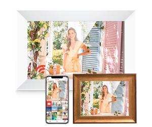 Fine Life Pro 10.1 Inch WiFi Digital Picture Frame, 1280 x 800 HD IPS Touchscreen Photo Frame, 32 GB Memory, Automatic Rotation, Wall Mountable (White, Frameo 10)