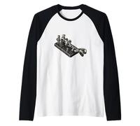 Fine Line Morse Paddle Ham Radio Raglan Baseball Tee