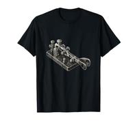 Fine Line Morse Paddle Ham Radio T-Shirt