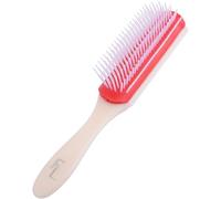 Fine Lines 7 Row Hair Brush for Men & Women, White Rubber Cushion Tangle Tamer - Ideal for Curly or Fine Hair and Hair Extensions - Perfect Travel Companion - Lightweight & Comfortable Design