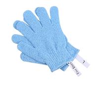Fine Lines - Exfoliating Shower Gloves, Blue | Exfoliating Glove for Bath scrub, Dead Skin Remover | Exfoliating mitt | Body Scrub Gloves with Hanging Hoops | Protected Design