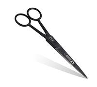 Fine Lines Hairdressing Scissors 6.5 in - Black Razor Edge Stainless Steel Hair Cutting Scissor for Beard & Salon Use - Anti-Rust Barber Shears for Grooming - Ergonomic Styling Tool for Men & Women