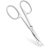 Fine Lines - Thin Stainless Steel Curved Scissor for Women & Men - Silver Manicure Scissors for Nails, Cuticle & Hair Trimming - Suitable for Manicure, Pedicure, Hair & Beard Grooming