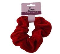 Fine Lines UK Ponytail Velvet Scrunchie 6012 LC Red Large