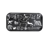 Fine Little Day Dogs tray 22x43 cm Black-white