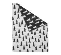 Fine Little Day Gran brushed cotton kids blanket white-black