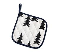 Fine Little Day Gran quilted oven mitt 21x21 cm White-black