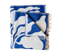 Fine Little Day Leaves throw 130x220 cm Blue-white