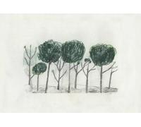 Fine Little Day Trees poster 50x70 cm Black- off white