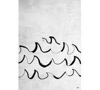 Fine Little Day Wave poster 50x70 cm Black-white