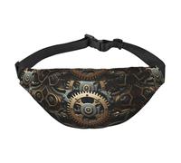 Fine mechanical gears Large Fashion Crossbody Waist Bag, Travel Casual Boys Waist Bag, Suitable for Sports, Running, Cycling, Traveling, Fishing