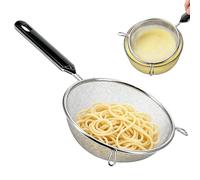 Fine Mesh Kitchen Strainer Non-Slip Handle Skimmer Ladle Skimmer Stainless Steel Kitchen Strainer with Fine Mesh Mesh for Rice, Flour, Milk, Fat, Juice, Coffee, Cooking, Baking, Fried Spe