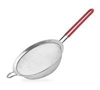 Fine Mesh Sieve Stainless Kitchen Sieve Durable Mesh and Sturdy Tea Strainer with Handle Widened Edge with Silicone for Flour Egg Tea Coffee Flour Filte