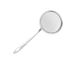 Fine Mesh Skimmer Spoon with Long Handle, 304 Stainless Steel, Ultra Fine Filter, Multifunctional Use, Ergonomic Handle, Easy to Clean for Hot Pot, Soy Milk, and More