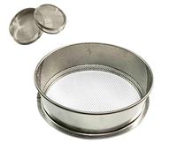Fine Mesh Soil Sieve 20/30cm, Heavy Duty Garden Riddle, Wire Mesh Strainer, Stainless Steel Garden Sieve Riddle, Metal Fine, Small Strainer for Soil and Stones Gravel Compost Sand Grit Seed