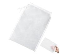 Fine Mesh Strainer Bag - 30 x 20 cm, Reusable, with a Drawstring and Made of Nylon - Milk Filter Bag | For Preparing Cheese, Nut Milk, Coffee, Tea and Vegetable Juice