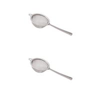 Fine Mesh Strainer - Stainless Steel Tea Sifter for Matcha Powder - Clump-Free Results Every Time - Multi-Purpose Kitchen Tool for Flour, Sugar,Herbs (Silver,2pcs)