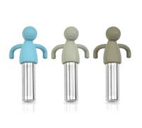 Fine Mesh Tea Strainer - TRACOMPAN 3 Pack 304 Stainless Steel Loose Tea Infuser | Ultra-Fine Strainer for Teacups, Mugs & Teapots | Reusable Cute Silicone Tea Diffuser to Brewing Steeping Loose Leaf