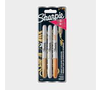 Sharpie Permanent Markers, Fine Tip - Assorted Metallic Colours, Pack of 3