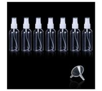 Fine Mist Spray Bottle - 7 Pack 30ml Travel Bottles, Clear Empty Refillable Plastic Mini Bottles, Transparent for Holiday Travel (30ML)