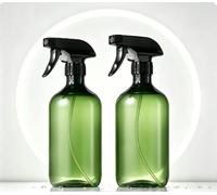 Fine Mist Spray Bottles 2Pack, 500ml Refillable & Durable Plastic Sprayers with Adjustable Nozzle, Wide Application for Hair Mist, Essential Oil Use, Home Cleansing & Indoor Gardening,( Green)