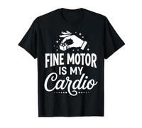 Fine Motor is My Cardio Building Brick Hand Illustration T-Shirt