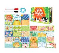 Fine Motor Skills Learning Toy - Reusable Writing Exercises for Pen Guidance, Interactive Exercise Book with Wipe-Clean Cards for Preschool Education, Early Childhood Education, Koordi Concentration