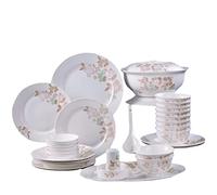 Fine Palace Style Dinnerware Dinner Plate Ceramic Dinnerware Set 42 Pieces Red Frosted Edge Bone China Dinnerware Set - Creative Combination of Porcelain