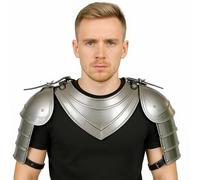 Fine Peak Medieval Iron Gorget Schifter Arm Shoulder Set Armor Shoulder Knight Armor Medieval Armor Crusader Costume Leather Armor Knight Helmet Chest Plate LARP Silver