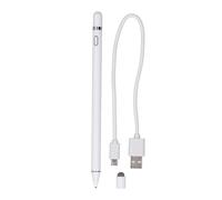 Fine Point Active Capacitive Pen, USB Fast Charging Universal Touch Screen Pen with Magnetic Absorption Cap, Precise Pen Tip for IOS for Android Tablets Smartphones (White)