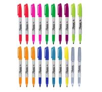 Fine Point Assorted Rainbow Coloured Permanent Pens 20PC Multi Pack Sharpie Multi One Size