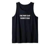 Fine Print is My Favorite Read Tank Top