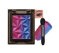 Fine Shimmer Glitter Eyeshadow Palette with Smoky Highlighter Effect - Long-Lasting Waterproof Compact for Intense Sparkle, Saturated Colour on Sensitive Mature Skin, Non-Cakey Finish, Geometric
