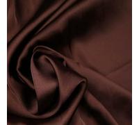 Fine Silky Soft Sateen Satin Georgette Dress Fabric Draping Lining - 45 Colours (1 Metre, Dark Brown 5301)