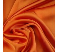 Fine Silky Soft Sateen Satin Georgette Dress Fabric Draping Lining - 45 Colours (1 Metre, Orange 5298)