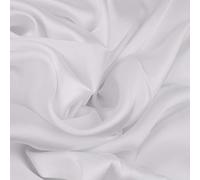 Fine Silky Soft Sateen Satin Georgette Dress Fabric Draping Lining - 45 Colours (Sample (10cm x 10cm), White 3044)