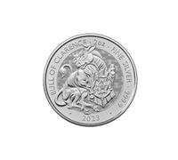 Fine Silver King Charles III 2oz The Royal Tudor Beasts - Bull of Clarence Coin 2023