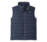 Fine Sleeveless Down Coat Recycled Fibers Navy blue 7/8 years