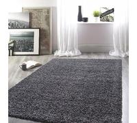 FINE STAR EXTRA THICK HEAVY 5CM PILE SOFT SHAGGY RUGS MODERN AREA RUGS BEDROOM HALL RUGS (Dark Grey, 120 x 170cm)
