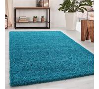 FINE STAR EXTRA THICK HEAVY 5CM PILE SOFT SHAGGY RUGS MODERN AREA RUGS BEDROOM HALL RUGS (Teal Blue, 160 x 230cm)