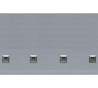 fine star ROLLER BLIND BLINDS CHROME SQUARE EYELET EDGE TRIMABLE WITH FITTING (SILVER, WIDTH 120CM (47") X DROP 160CM (63"))